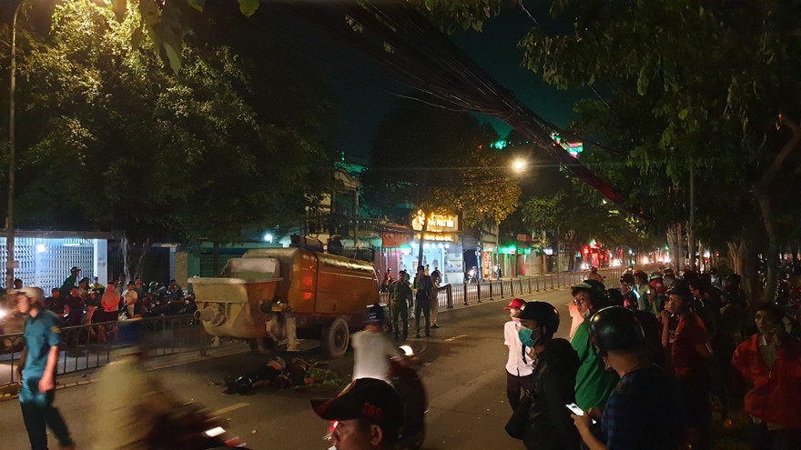 Hiện trường vụ tai nạn.