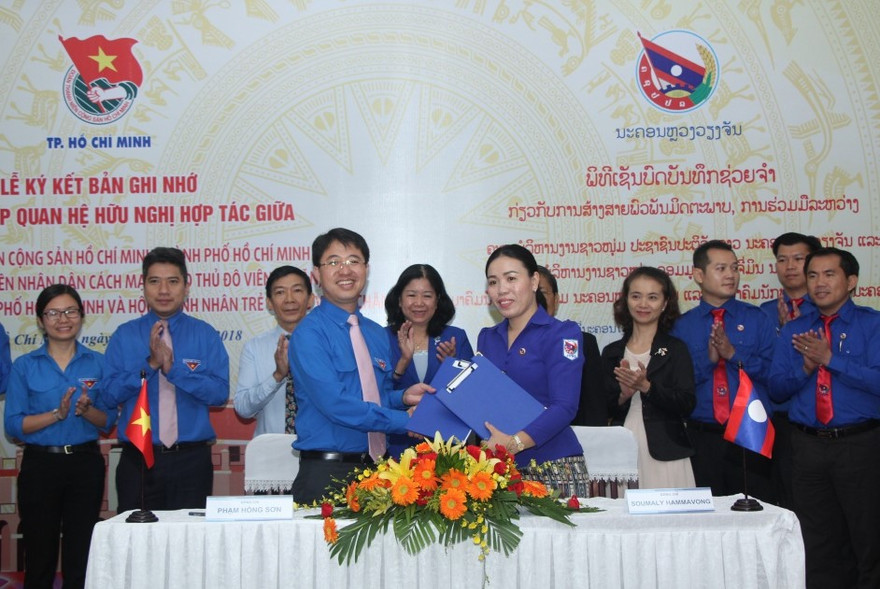 Thành Đoàn TPHCM ký kết hợp tác với Đoàn Thanh niên Thủ đô Viêng Chăn
