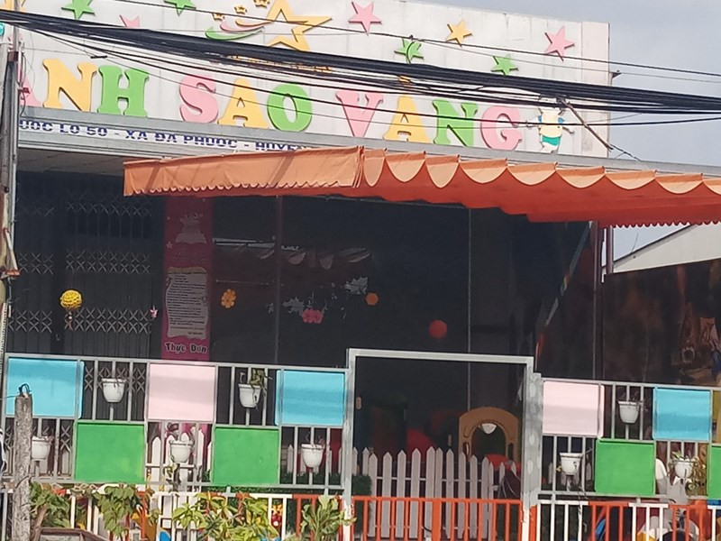 Cơ sở mầm non Ánh Sao Vàng, nơi trẻ bị bạo hành đã bị đình chỉ (ảnh PLO)
