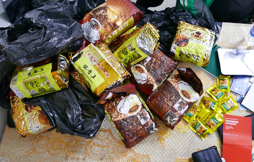 Lượng lớn ma túy bị thu giữ.