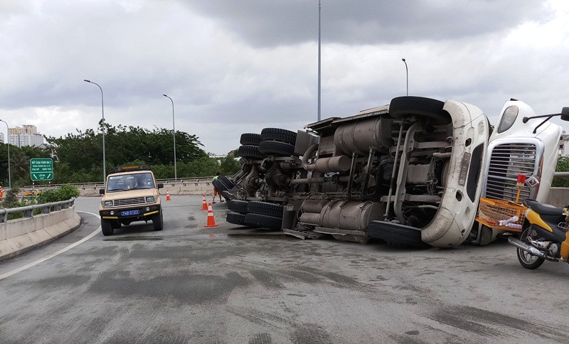 Hiện trường vụ tai nạn.