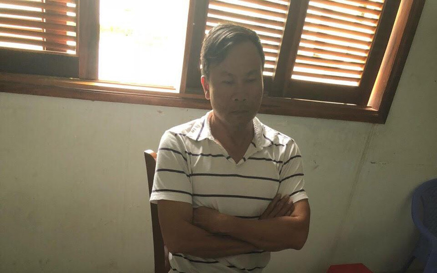 Đoàn Hữu Nghĩa tại công an.