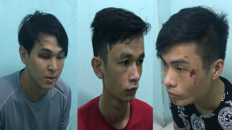 Trí, Chuân và Định tại công an.