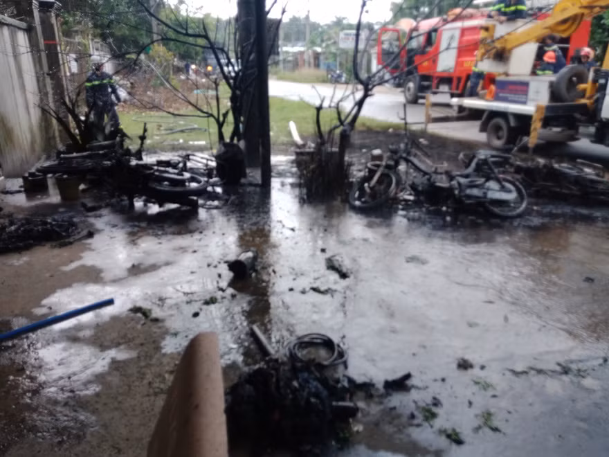 Hiện trường vụ nổ.