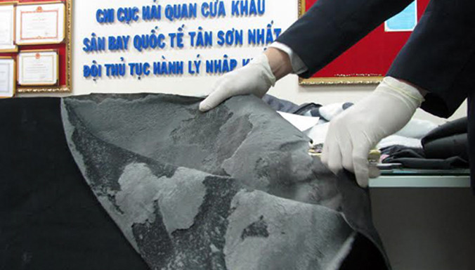 Hơn 6 kg cocain được tẩm trong chăn bông. Ảnh: H.Q