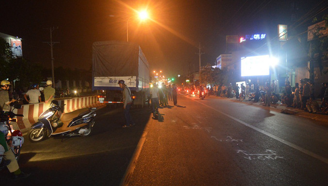 Hiện trường vụ tai nạn.