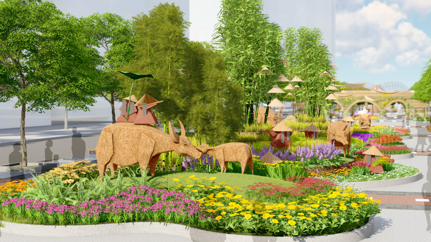 Lộ thiết kế đường hoa Nguyễn Huệ Tết Tân Sửu