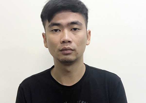 Đối tượng Ngô Xuân Tùng tại cơ quan điều tra.