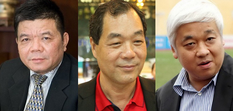 Ông Trần Bắc Hà, Trầm Bê và Bầu Kiên.