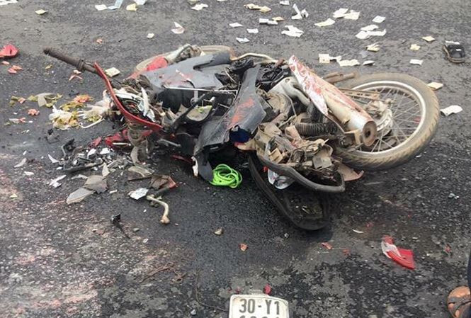 Hiện trường vụ tai nạn.