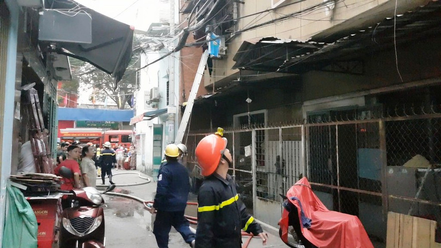 Khu vực xảy ra vụ cháy.