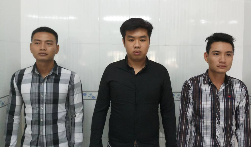 Ba đối tượng tại công an.