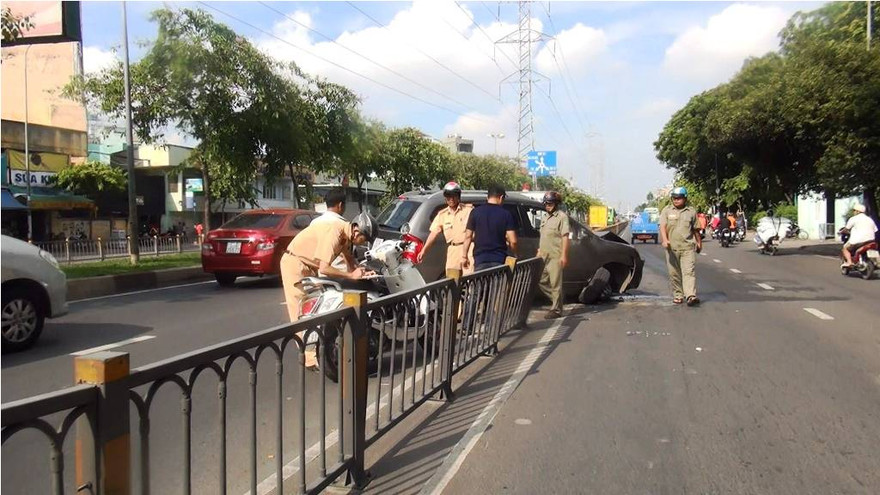 Hiện trường tai nạn.