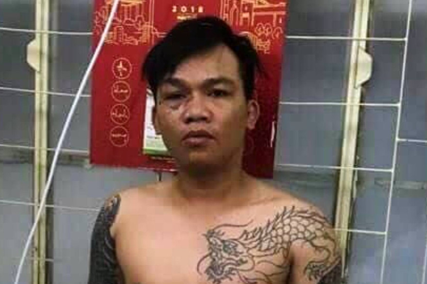 Võ Ngọc Phi tại công an.