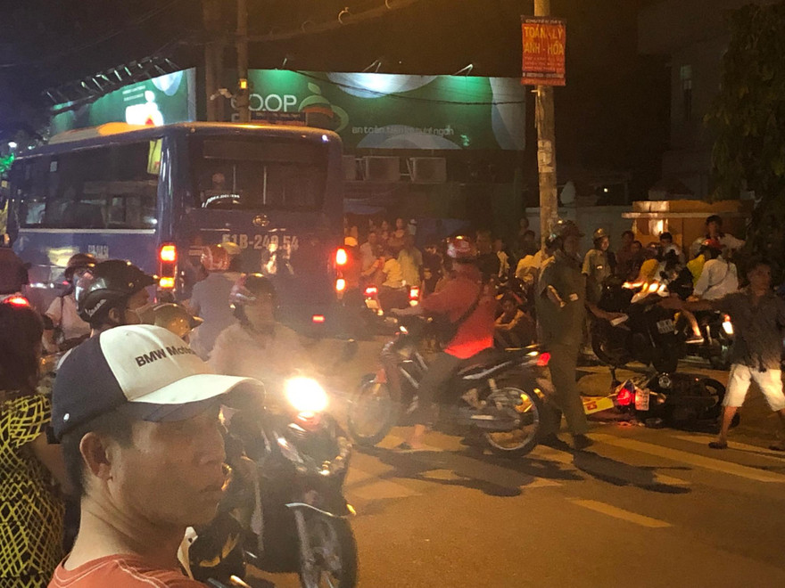 Hiện trường vụ tai nạn.