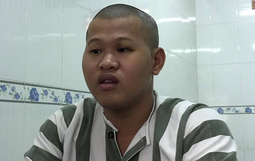 Nguyễn Ngọc Ngân tại công an.