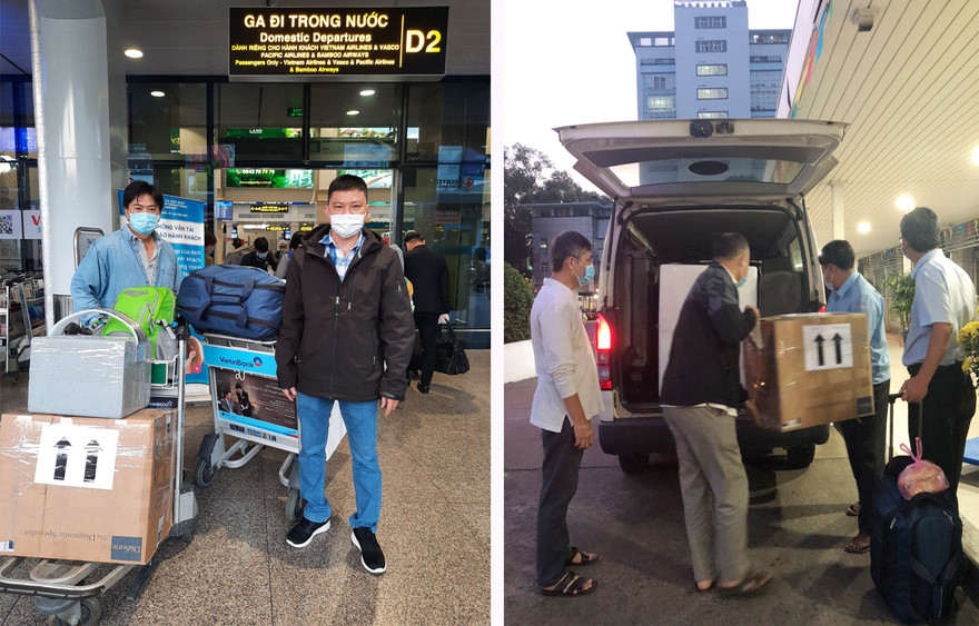 Bác sĩ Bệnh viện Chợ Rẫy cùng trang thiết bị lên đường đi Hải Dương.