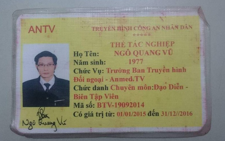 Kẻ tàng trữ ma túy mang thẻ giả Trưởng ban Truyền hình CAND