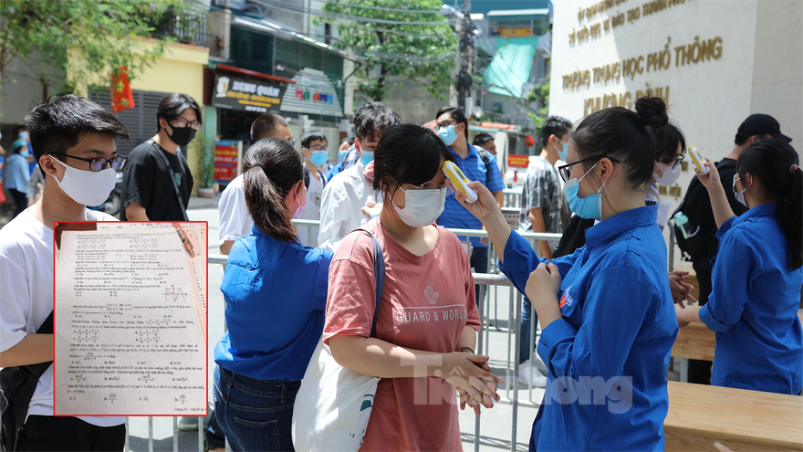 Công an xác minh thông tin thí sinh chụp đề thi toán chuyển ra ngoài