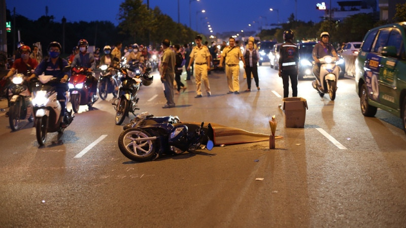 Hiện trường tai nạn.