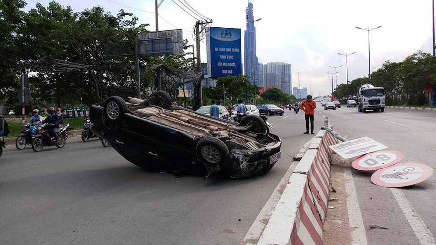 Hiện trường vụ tai nạn.