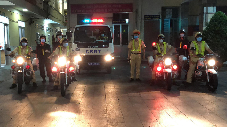 Lực lượng CSGT tăng cường trấn áp tội phạm đảm bảo an toàn bầu cử.