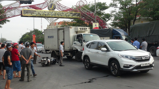 Hiện trường vụ tai nạn giao thông.