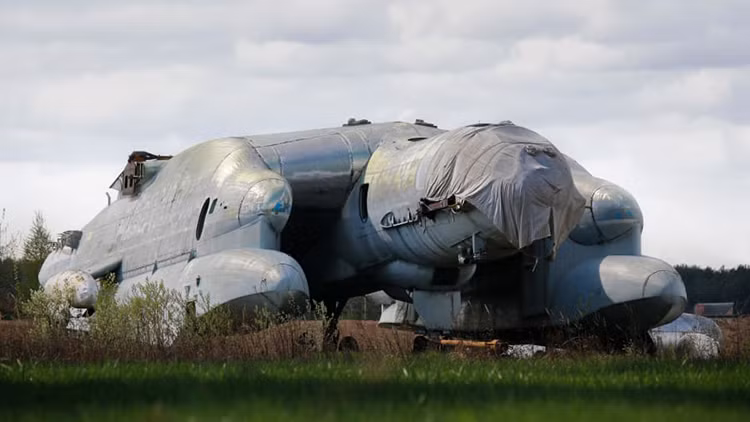 Chiếc Bartini Beriev VVA-14 đang nằm tại Bảo tàng Không quân Trung ương. Ảnh: CNN