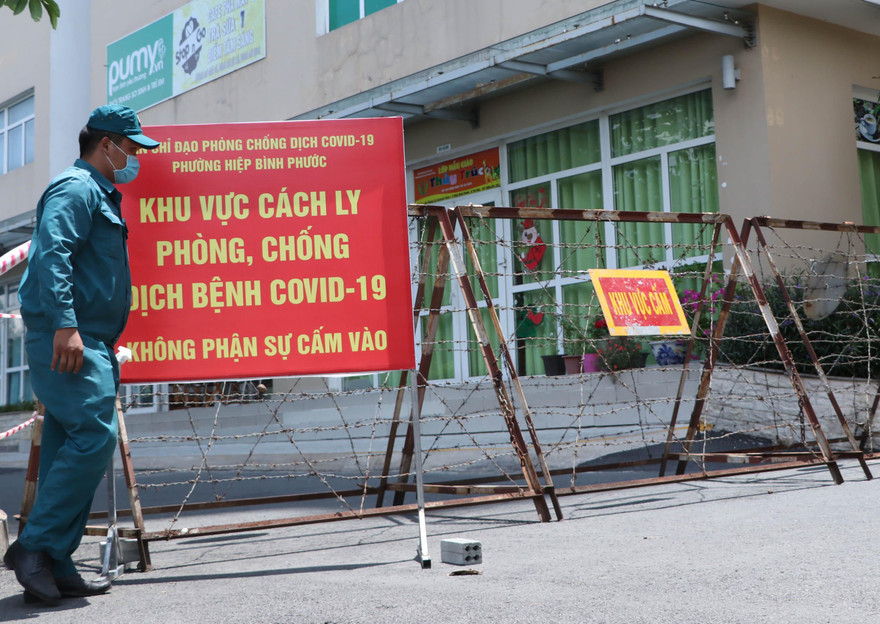 Chung cư Sunview Town bị phong tỏa.