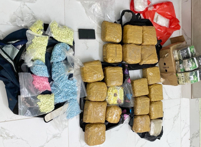 Lượng lớn ma túy bị thu giữ.