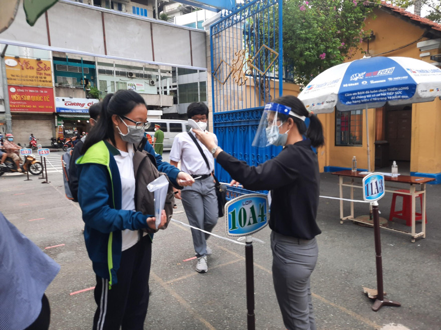 Thí sinh dự thi sáng ngày 7/7 tại TPHCM