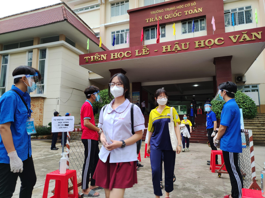 Thí sinh tham dự kỳ thi tốt nghiệp THPT đợt 1 năm 2021 tại TPHCM