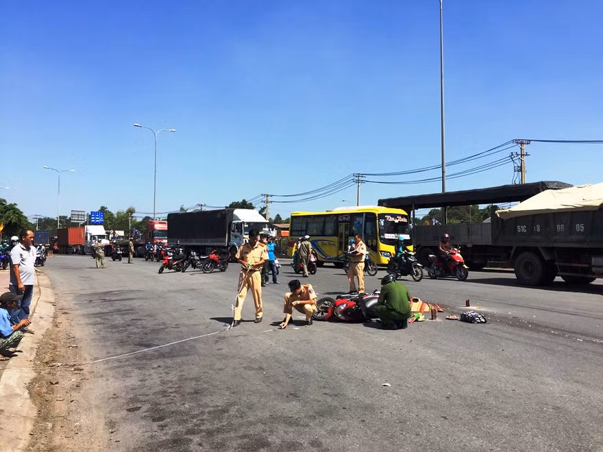 Hiện trường tai nạn.