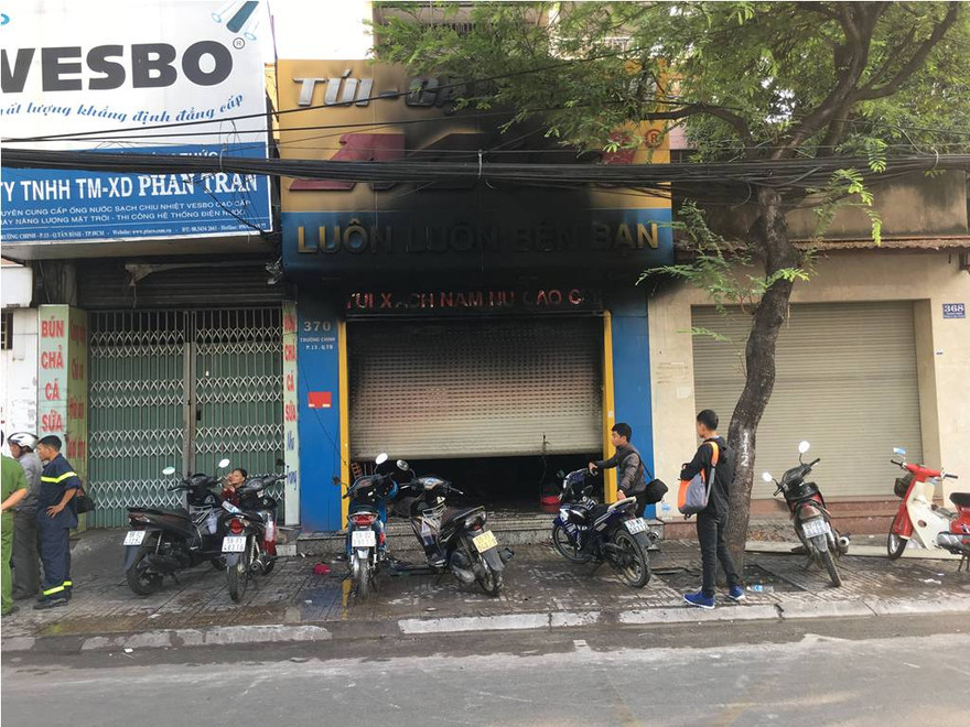 Hiện trường vụ cháy.