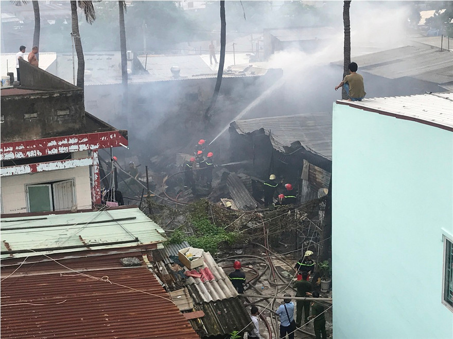 Hiện trường vụ cháy.