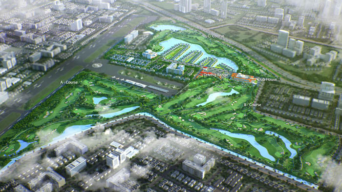 Phối cảnh Dự án sân golf và dịch vụ Long Biên 