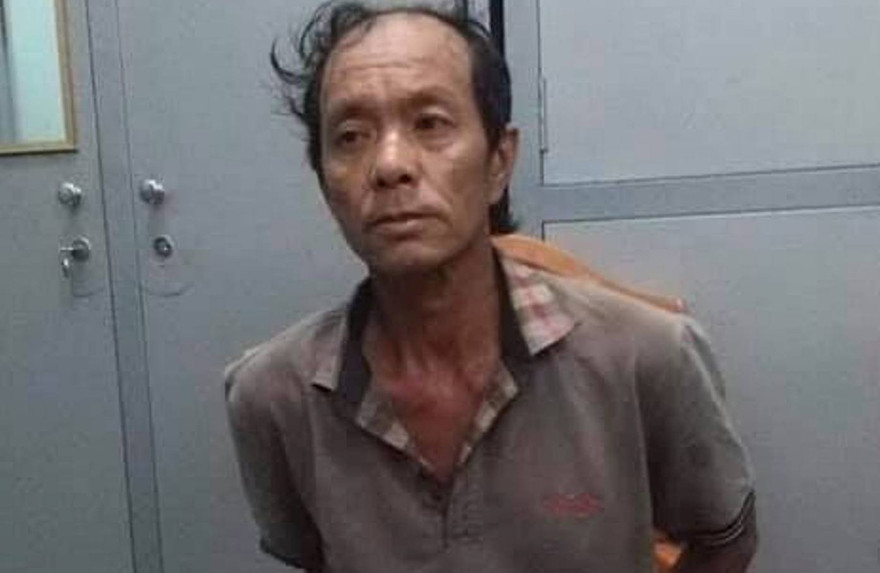 Nguyễn Tấn Hiệp tại công an.