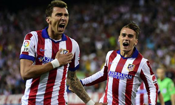 Mandzukic vàGriezmann là song sát rất đáng sợ của Atletico Madrid mùa này.