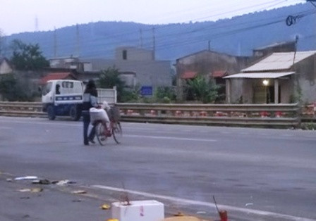 Hiện trường vụ tai nạn.