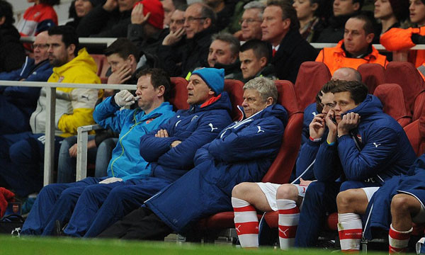 Nỗi thất vọng của HLV Wenger.