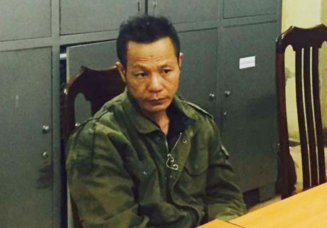 Đối tượng Kỳ tại cơ quan điều tra.