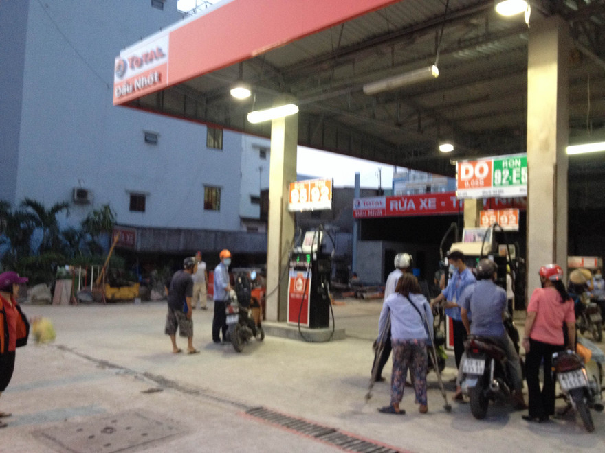 Cây xăng, nơi xảy ra vụ cướp táo tợn chiều 9/1.