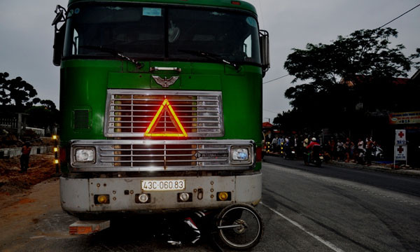 Hiện trường vụ tai nạn.