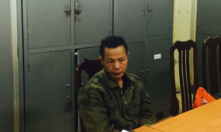 Đối tượng Nguyễn Văn Kỳ tại cơ quan điều tra.