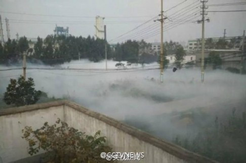 Khí amoniac bao trùm một khu vực sau vụ rò rỉ 