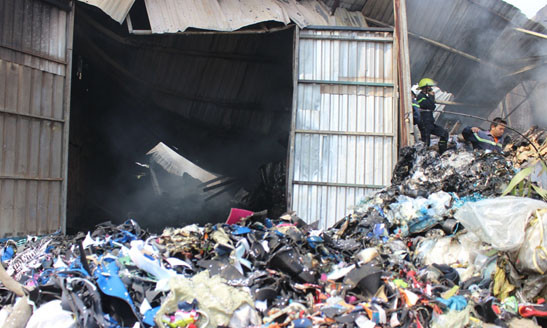 Hiện trường vụ cháy.