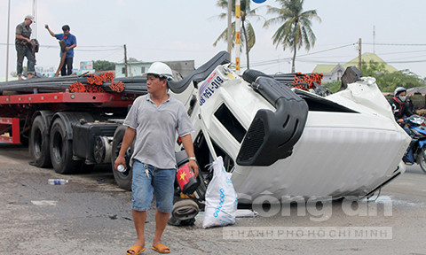 Hiện trường vụ tai nạn.