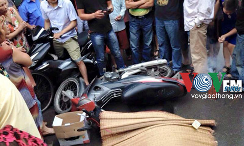 Hiện trường vụ tai nạn.