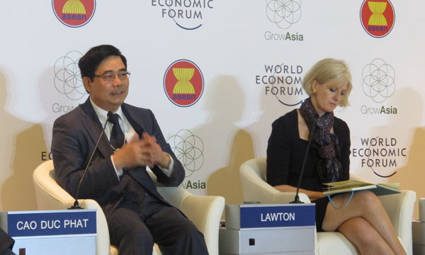 Bộ trưởng Bộ Nông nghiệp và Phát triển Nông thôn Cao Đức Phát tại Diễn đàn “Tăng trưởng châu Á”.