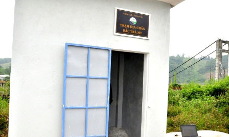 Trạm đo địa chấn được đặt ở thủy điện Sông Tranh 2